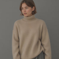 Daniela | Women's Fall Oversized Turtleneck Knit Sweater