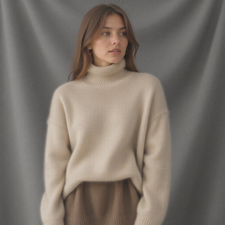 Daniela | Women's Fall Oversized Turtleneck Knit Sweater