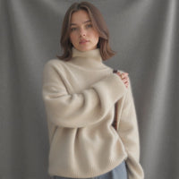 Daniela | Women's Fall Oversized Turtleneck Knit Sweater