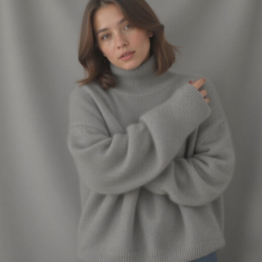 Daniela | Women's Fall Oversized Turtleneck Knit Sweater
