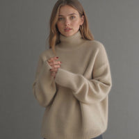 Daniela | Women's Fall Oversized Turtleneck Knit Sweater
