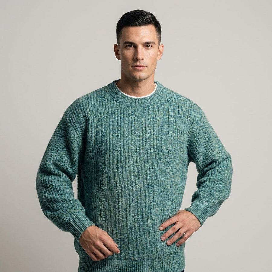 Owen Relaxed Crewneck Pullover in Sea Foam