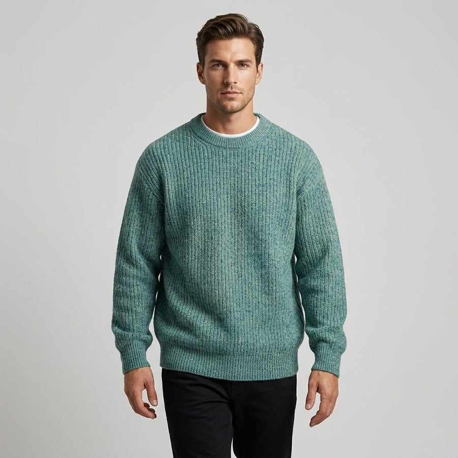 Owen Relaxed Crewneck Pullover in Sea Foam