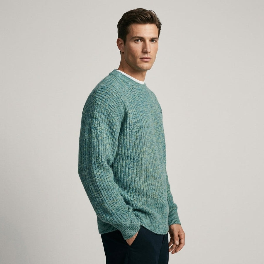 Owen Relaxed Crewneck Pullover in Sea Foam