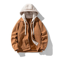 Ozarks Hooded Corduroy Jacket in Sienna Brown