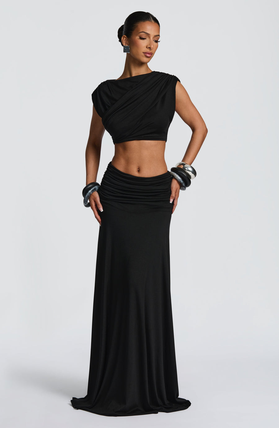 Martina Maxi Skirt in Black