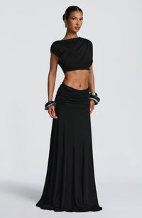 Martina Maxi Skirt in Black