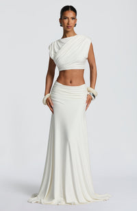 Martina Maxi Skirt in Ivory