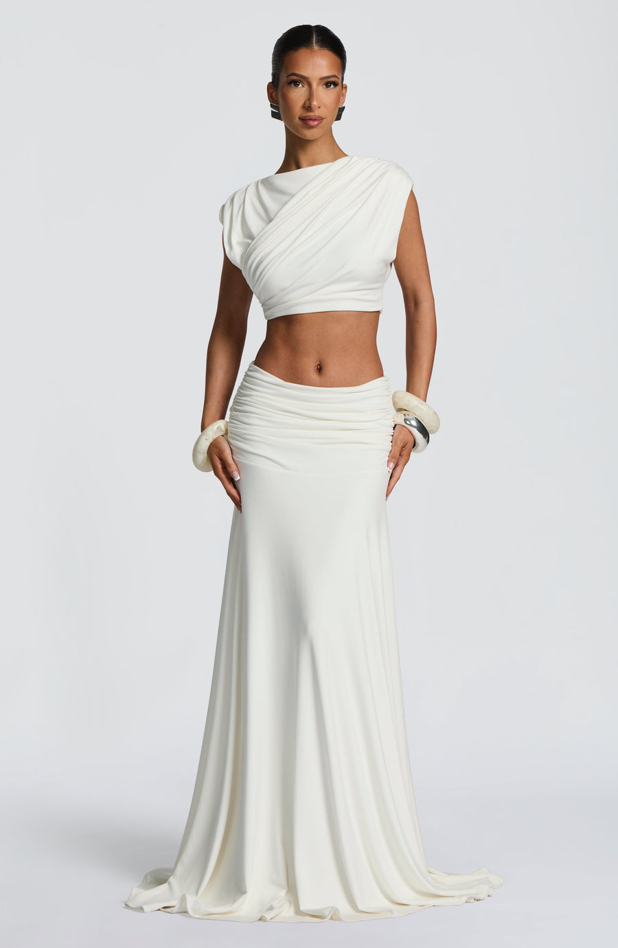 Martina Maxi Skirt in Ivory