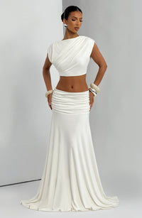 Martina Maxi Skirt in Ivory