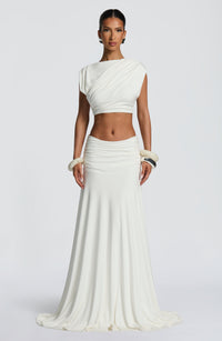 Martina Maxi Skirt in Ivory