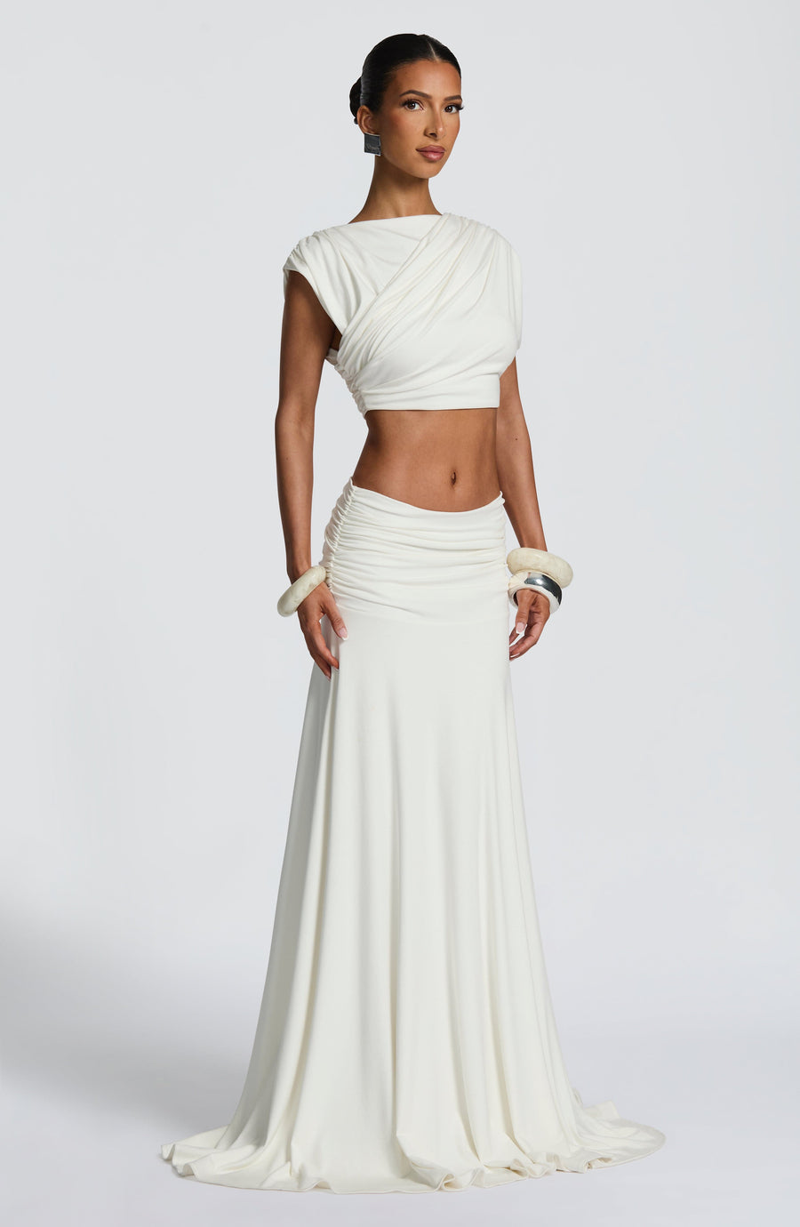 Martina Maxi Skirt in Ivory