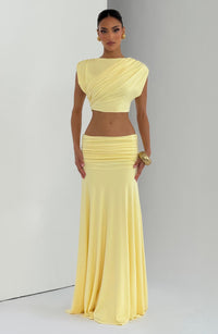 Martina Maxi Skirt - Lemon