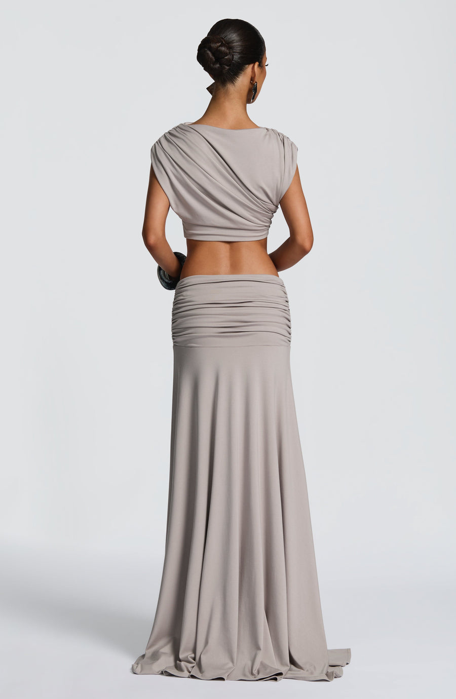 Martina Maxi Skirt in Light Grey