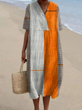 Paige™ Geometric Striped Dress