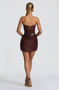 Flor Mini Dress – Burgundy