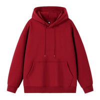 Paloma Casual Hoodie with Hood in Wine Red
