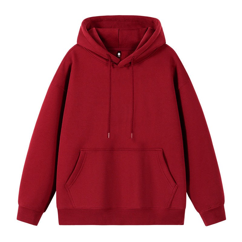 Paloma Casual Hoodie with Hood in Wine Red