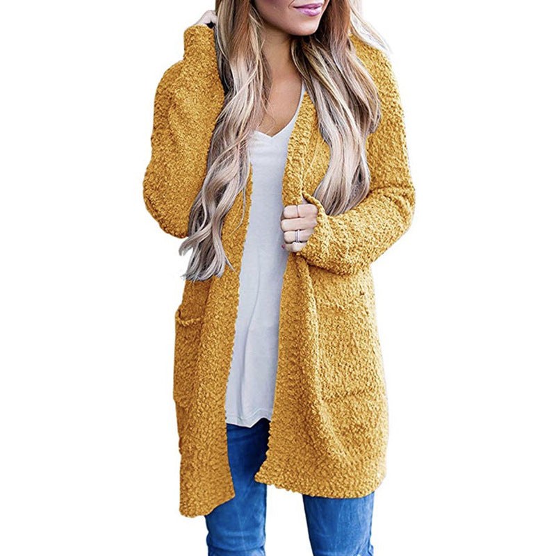 Paloma Knit Coat in Yellow