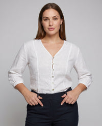 Paloma Lightweight Linen Shirt with Button Front