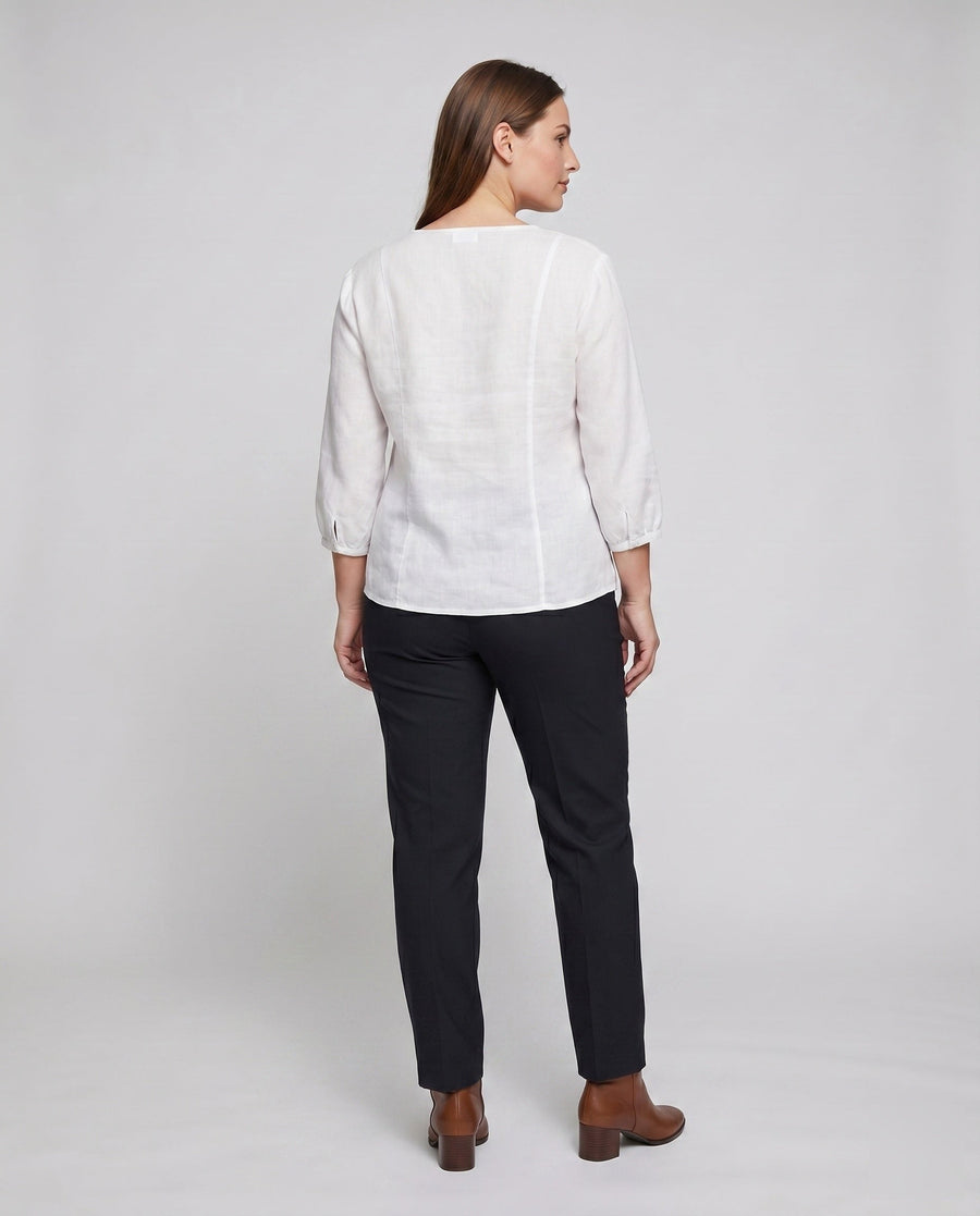 Paloma Lightweight Linen Shirt with Button Front