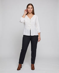 Paloma Lightweight Linen Shirt with Button Front