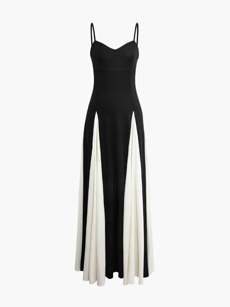 Paloma™ Elegant Maxi Dress in Black/White