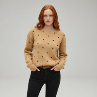Pam Polka Dolt Sweater in Camel