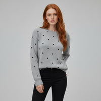 Pam Polka Dolt Sweater in Slate Gray