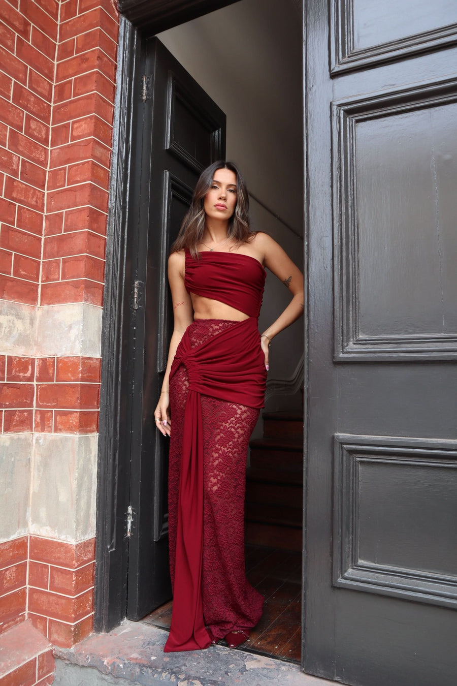 Paradiso | Lace Maxi Dress in Red