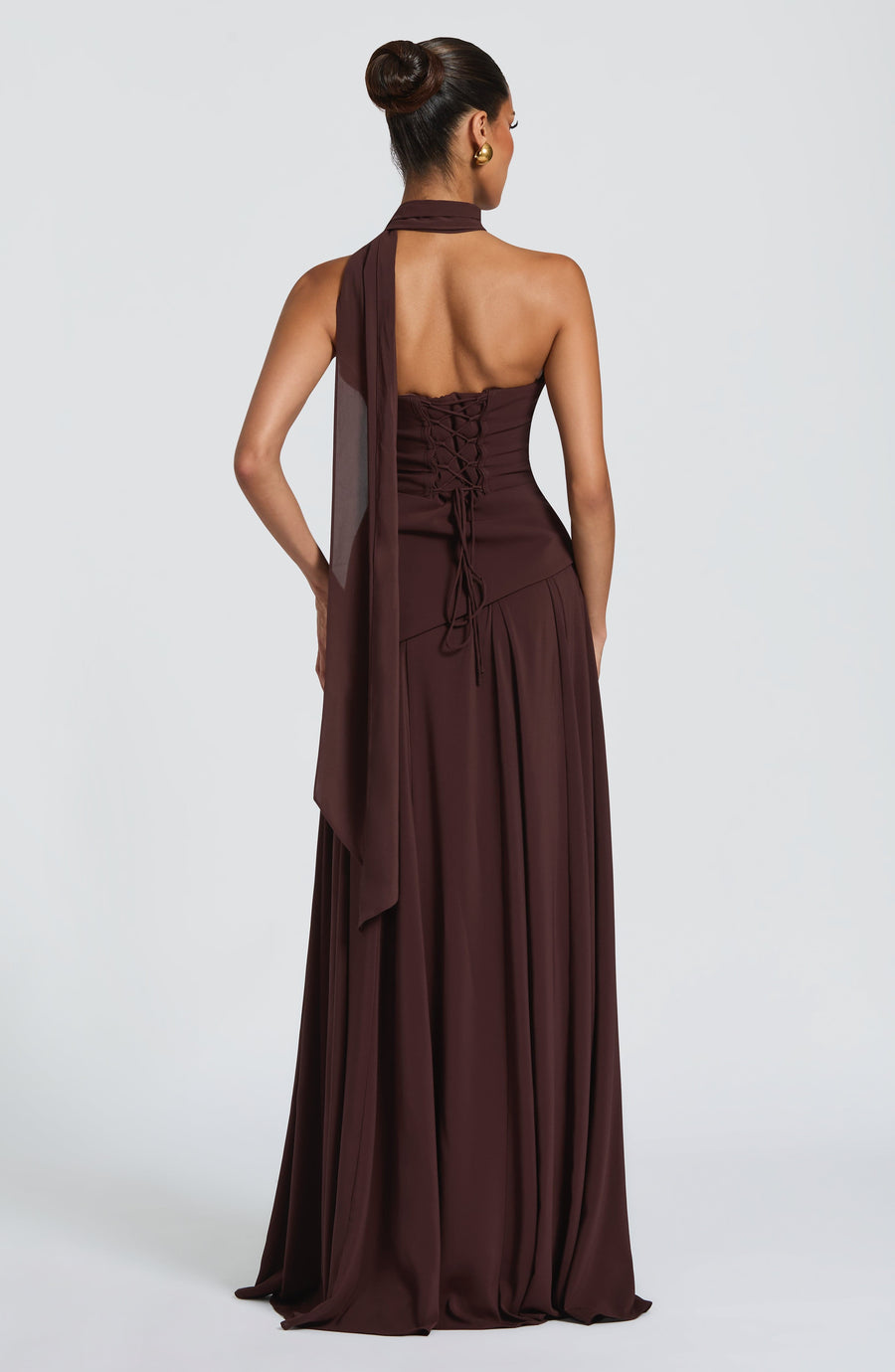 Marta Maxi Dress – Plum Brown