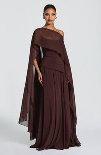 Marta Maxi Dress – Plum Brown