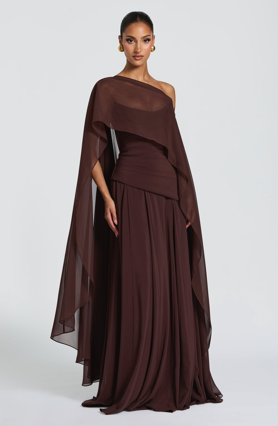 Marta Maxi Dress – Plum Brown