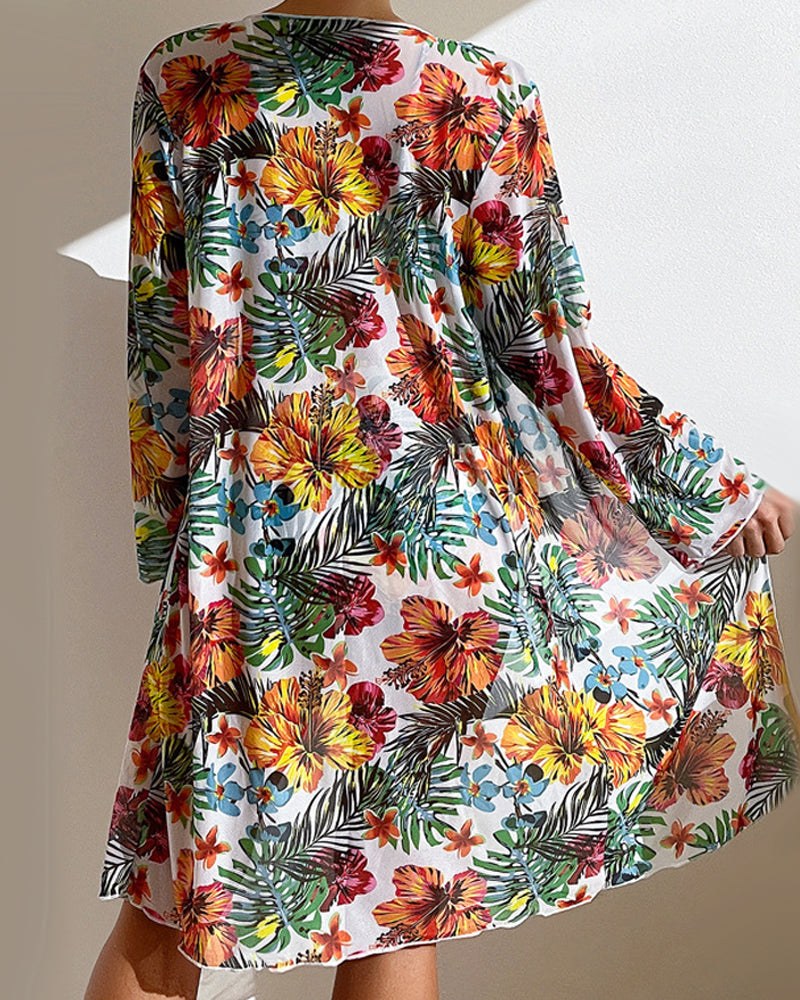 Patricia™ Bikini with Flower Skirt in Gray