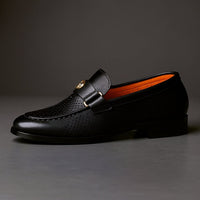 Patterson Perforated Loafer in Charcoal