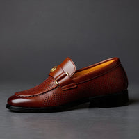 Patterson Perforated Loafer in Mahogany