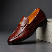 Patterson Perforated Loafer in Mahogany
