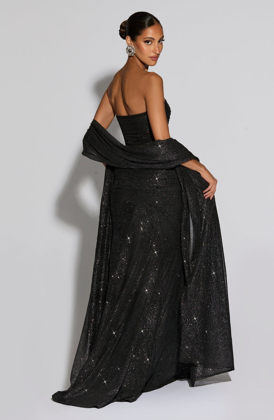 Mae Maxi Dress – Black Sparkle