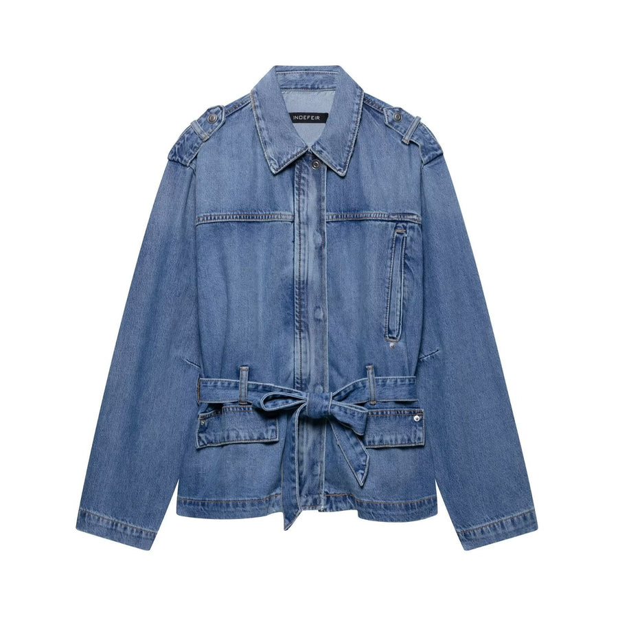 Paulina Elegant Denim Jacket in Blue