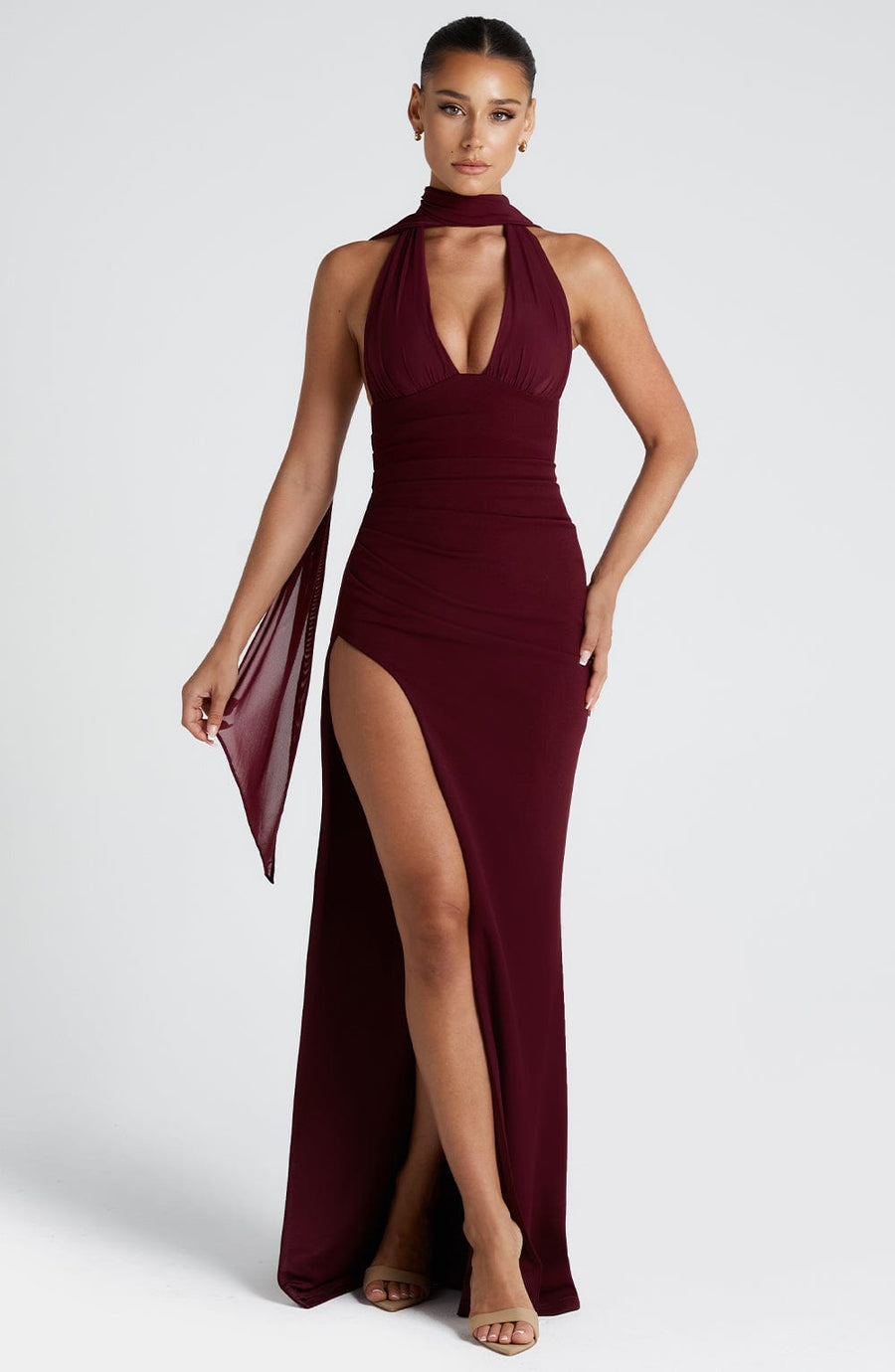 Lisette Maxi Dress – Cherry Lacquer