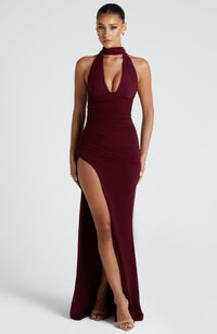 Lisette Maxi Dress – Cherry Lacquer