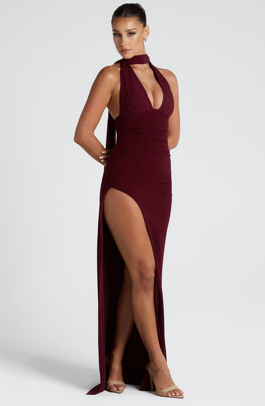 Lisette Maxi Dress – Cherry Lacquer