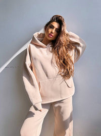 Paulina Trousers with Oversized in Apricot
