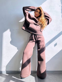 Paulina Trousers with Oversized in Coffee
