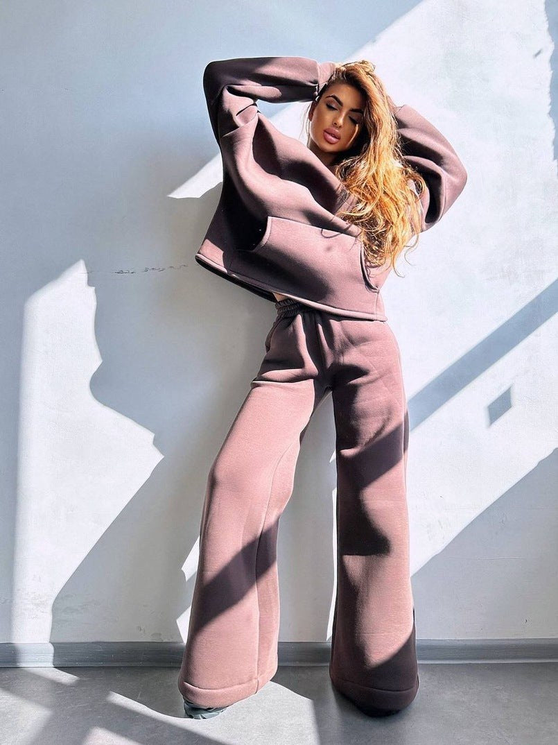 Paulina Trousers with Oversized in Coffee