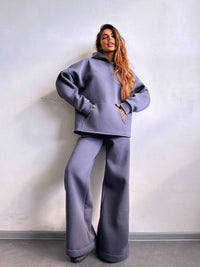 Paulina Trousers with Oversized in Dark Grey
