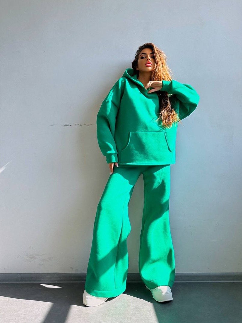 Paulina Trousers with Oversized in Green
