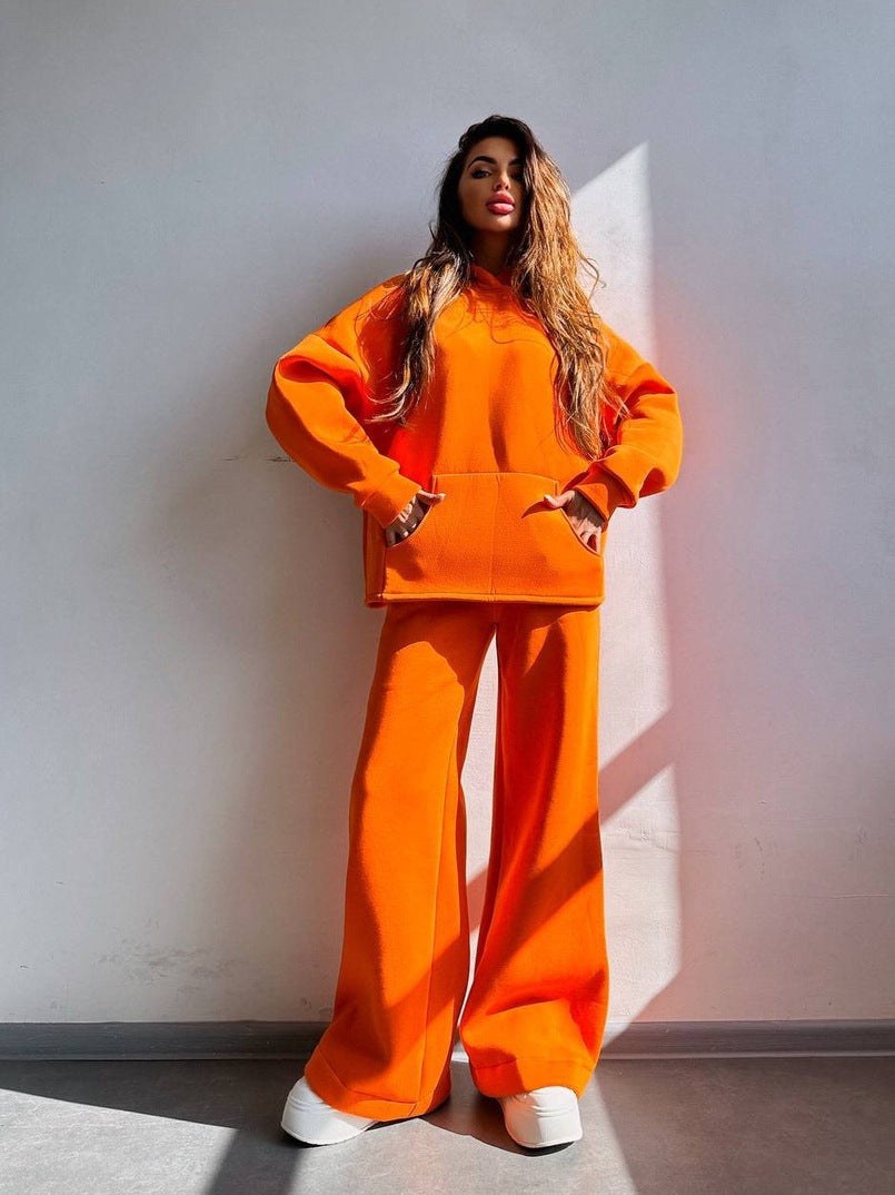 Paulina Trousers with Oversized in Orange