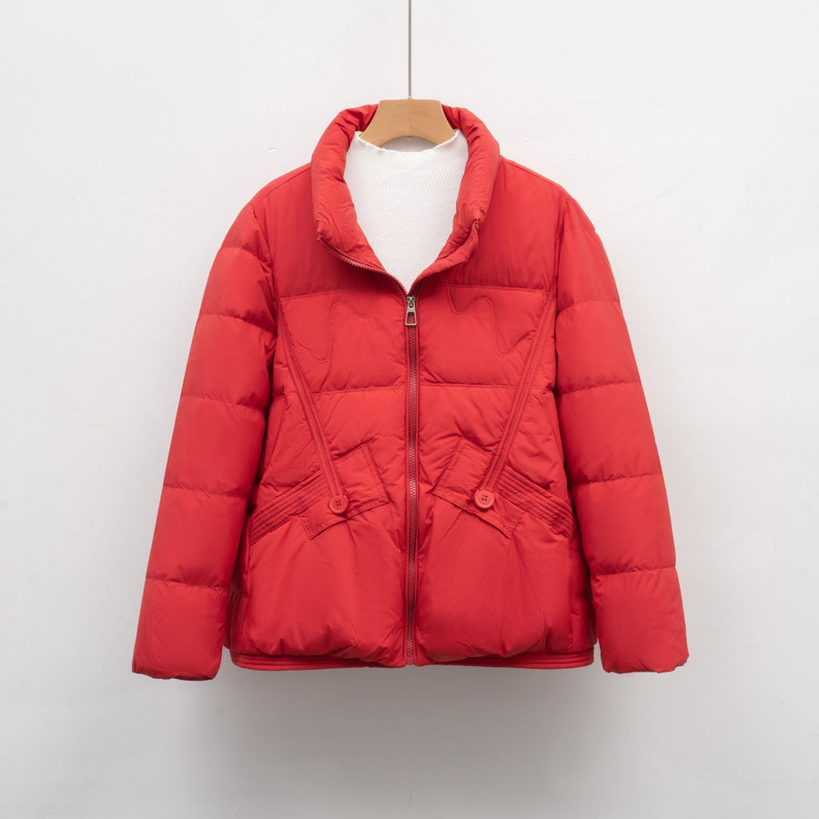 Pearl Jacket with Pockets in Red