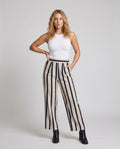 Pearl Linen Trousers with Elastic Waist
